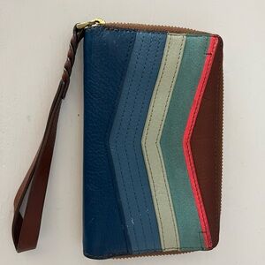 Fossil multicolor Leather Wristlet
